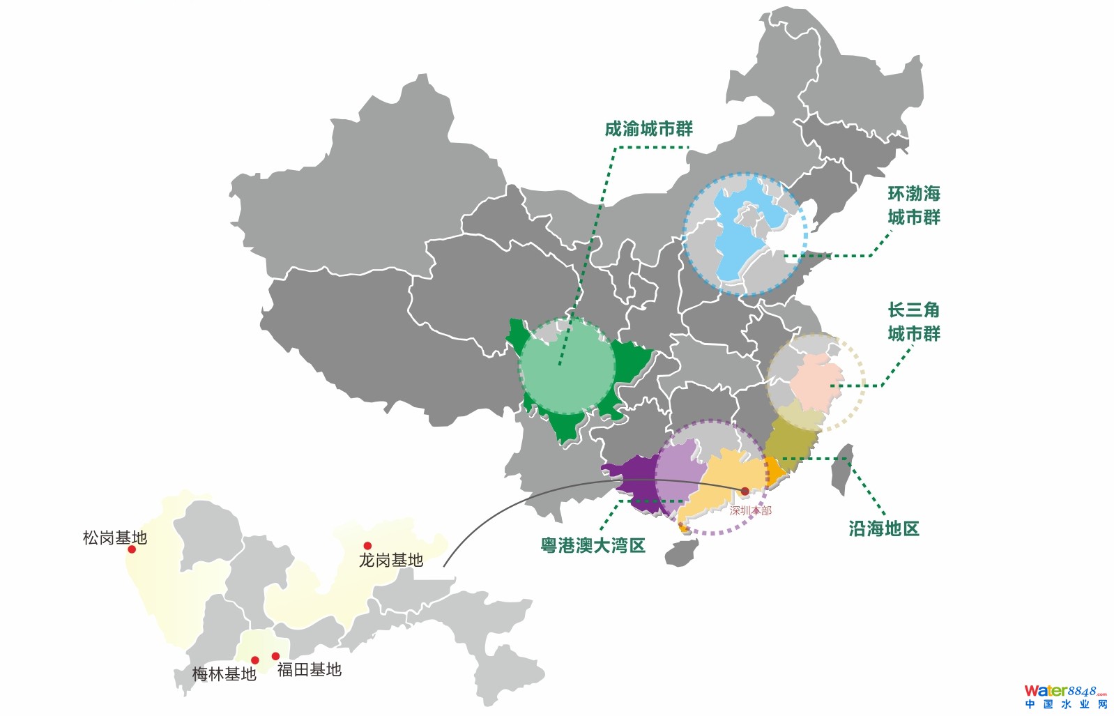 深投環(huán)保業(yè)務分布